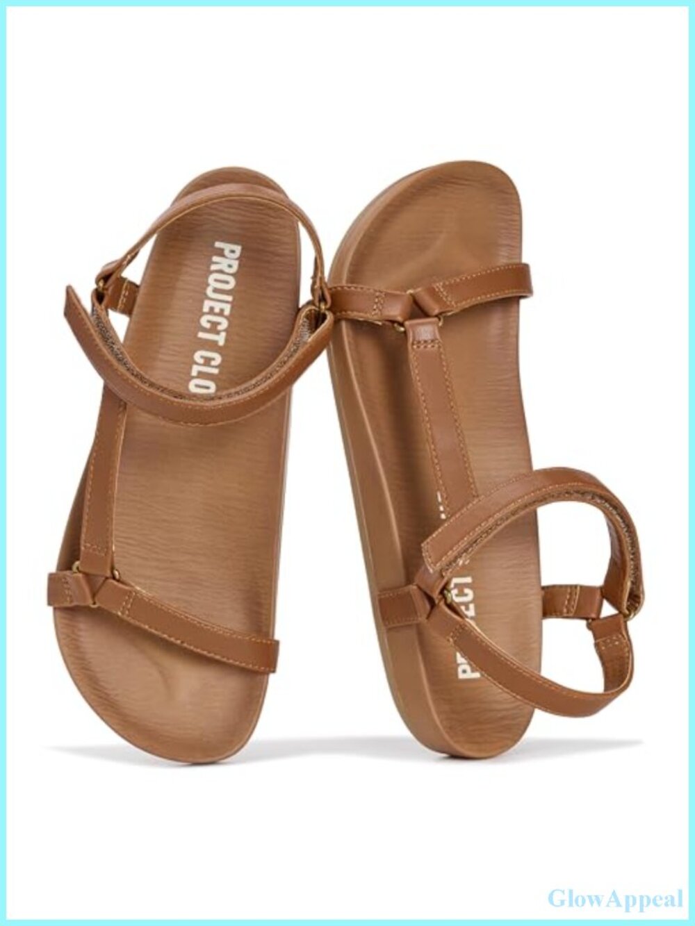 Women's Strappy Slide Sandals Adjustable Walking Comfort Flat Open Toe